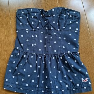 HOLLISTER Navy White Top sz med Excellent Conditio